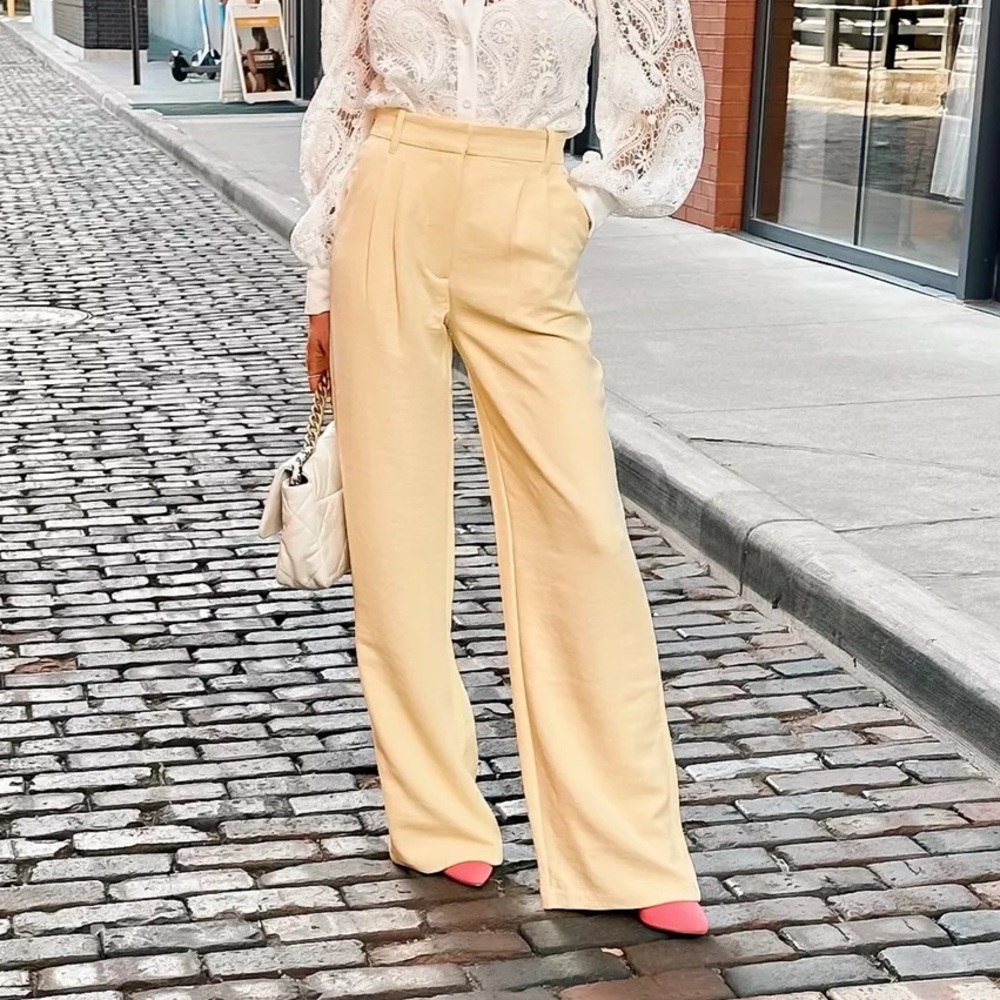 Abercrombie & Fitch Sloane Tailored Pants in Yellow size 31/12